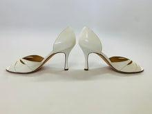Load image into Gallery viewer, Manolo Blahnik White D’orsay Sandal Size 39 1/2