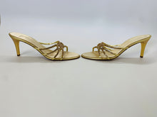 Load image into Gallery viewer, Giuseppe Zanotti Gold Crystal Sandal Size 39