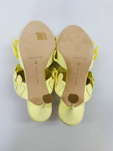Load image into Gallery viewer, Manolo Blahnik Yellow Kelna Fringe Sandal Size 38