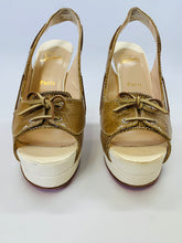 Load image into Gallery viewer, Christian Louboutin Jefferson Plato 140 Platform Slingback Size 39 1/2