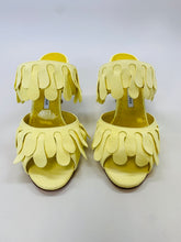 Load image into Gallery viewer, Manolo Blahnik Yellow Kelna Fringe Sandal Size 38