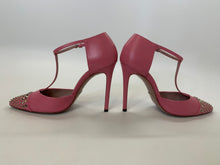 Load image into Gallery viewer, Gucci Pink Studded T Strap Pumps Size 38