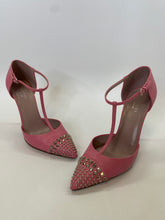 Load image into Gallery viewer, Gucci Pink Studded T Strap Pumps Size 38