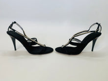 Load image into Gallery viewer, Giuseppe Zanotti Black Crystal Taz 90 Sandal Size 37