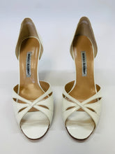 Load image into Gallery viewer, Manolo Blahnik White D’orsay Sandal Size 39 1/2