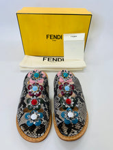 Load image into Gallery viewer, Fendi Studded Flower Slide Sandal Size 40