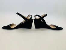 Load image into Gallery viewer, Prada Black Slingback Wedge Size 40