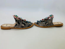 Load image into Gallery viewer, Fendi Studded Flower Slide Sandal Size 40