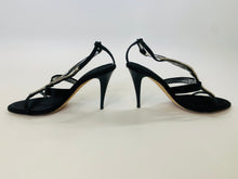 Load image into Gallery viewer, Giuseppe Zanotti Black Crystal Taz 90 Sandal Size 37