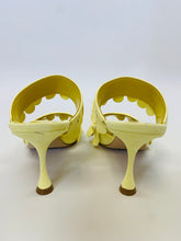 Load image into Gallery viewer, Manolo Blahnik Yellow Kelna Fringe Sandal Size 38