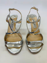 Load image into Gallery viewer, Jimmy Choo Silver Paxton Sandal Size 39 1/2