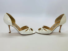 Load image into Gallery viewer, Manolo Blahnik White D’orsay Sandal Size 39 1/2