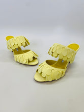 Load image into Gallery viewer, Manolo Blahnik Yellow Kelna Fringe Sandal Size 38