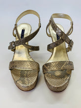Load image into Gallery viewer, Ralph Lauren Collection Metallic Strappy Sandals Size 6 1/2