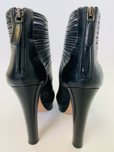 Load image into Gallery viewer, Prada Black Peep Toe Platform Boots Size 40