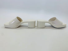 Load image into Gallery viewer, Gucci White Rubber Logo Slide Sandal Size 35