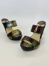 Load image into Gallery viewer, Jimmy Choo Ulrika Wooden Platform Sandals Size 37