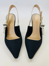 Load image into Gallery viewer, Christian Dior J’Adior Black Slingbacks Size 37 1/2