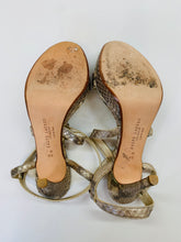 Load image into Gallery viewer, Ralph Lauren Collection Metallic Strappy Sandals Size 6 1/2