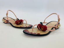 Load image into Gallery viewer, Gucci Hatsumomo Cherry Thong Sandal Size 37 1/2
