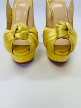 Load image into Gallery viewer, Christian Louboutin Yellow Jenny 150mm Platform Slingbacks Size 37 1/2