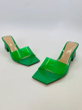 Load image into Gallery viewer, Gianvito Rossi Green Cosmic Mules Size 37