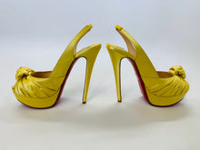 Load image into Gallery viewer, Christian Louboutin Yellow Jenny 150mm Platform Slingbacks Size 37 1/2