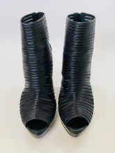 Load image into Gallery viewer, Prada Black Peep Toe Platform Boots Size 40