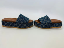 Load image into Gallery viewer, Gucci Denim GG Slide Sandals Size 38 1/2