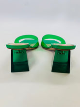 Load image into Gallery viewer, Gianvito Rossi Green Cosmic Mules Size 37