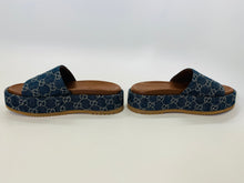 Load image into Gallery viewer, Gucci Denim GG Slide Sandals Size 38 1/2