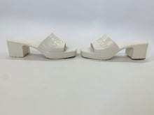 Load image into Gallery viewer, Gucci White Rubber Logo Slide Sandal Size 35