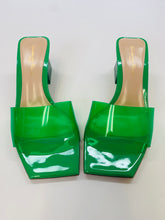 Load image into Gallery viewer, Gianvito Rossi Green Cosmic Mules Size 37