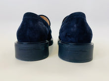 Load image into Gallery viewer, Gianvito Rossi Navy Harris Penny Loafer Size 37