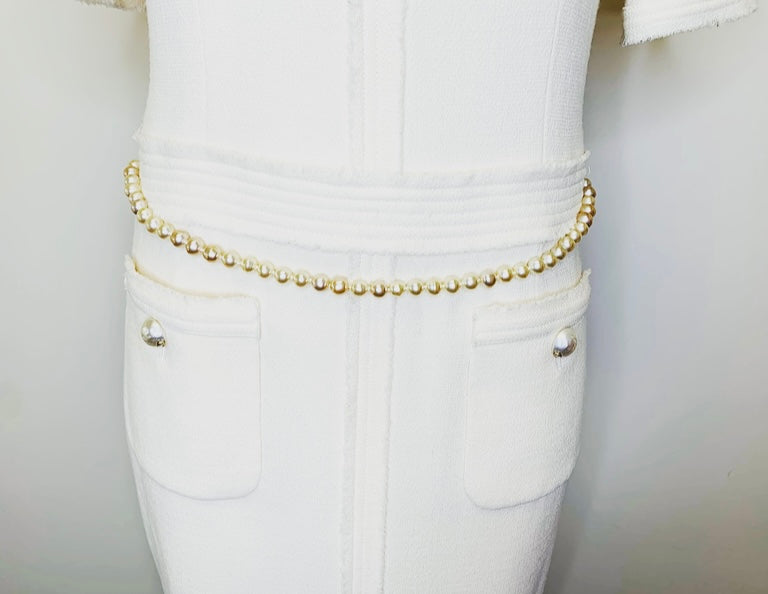 CHANEL Pearl Belt Dress Size 38 – JDEX Styles