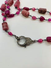Load image into Gallery viewer, Rainey Elizabeth Ruby, Pink Tourmaline and Diamond Necklace