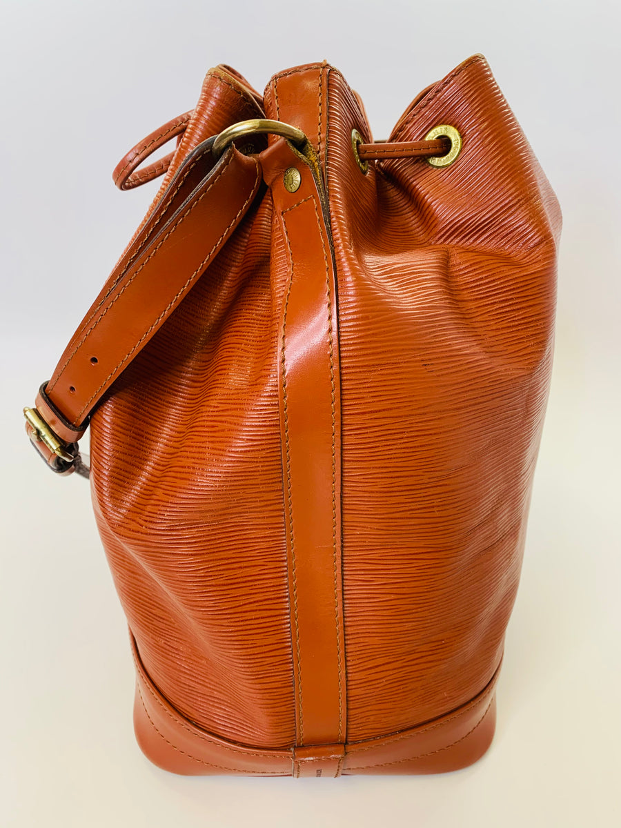 Louis Vuitton Cognac Epi Leather Noe NM Shoulder Bag. Very Good