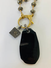 Load image into Gallery viewer, Rainey Elizabeth Pyrite, Diamond, Sterling Silver and Gold Vermeil Charm Necklace