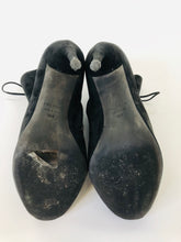 Load image into Gallery viewer, Tom Ford Black Suede Peep Toe Booties size 39 1/2