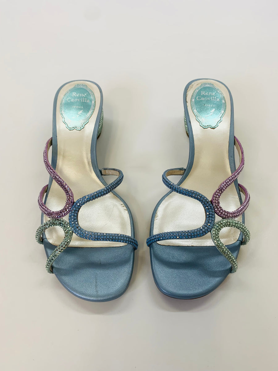 Rene’ Caovilla Crystal Sandals Rene Caovilla Crystal Sandals Size 36 – JDEX Styles