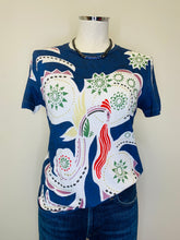 Load image into Gallery viewer, Rainey Elizabeth Blue Sapphire and Diamond Bar Pendant Necklace