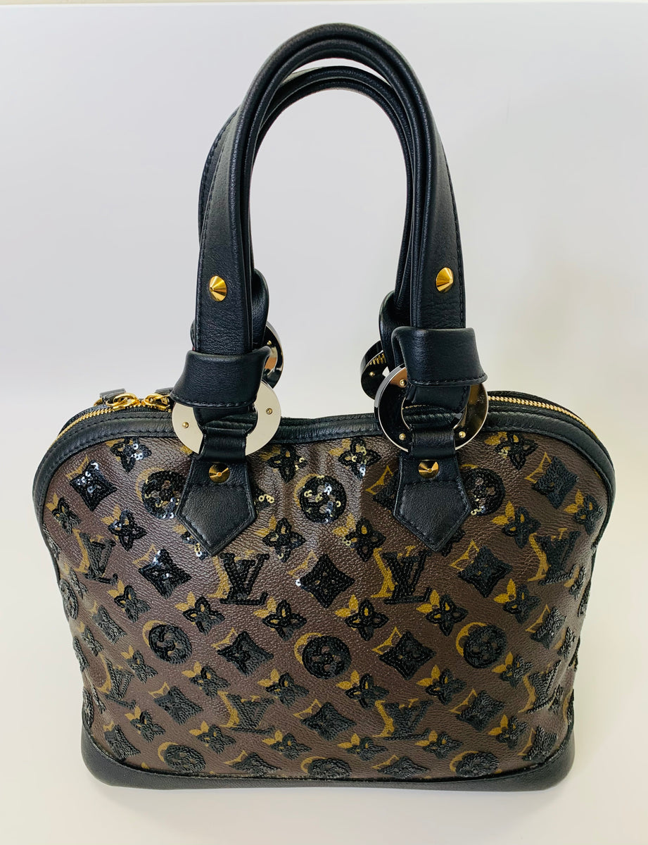 Alma glitter handbag Louis Vuitton Black in Glitter - 37883063