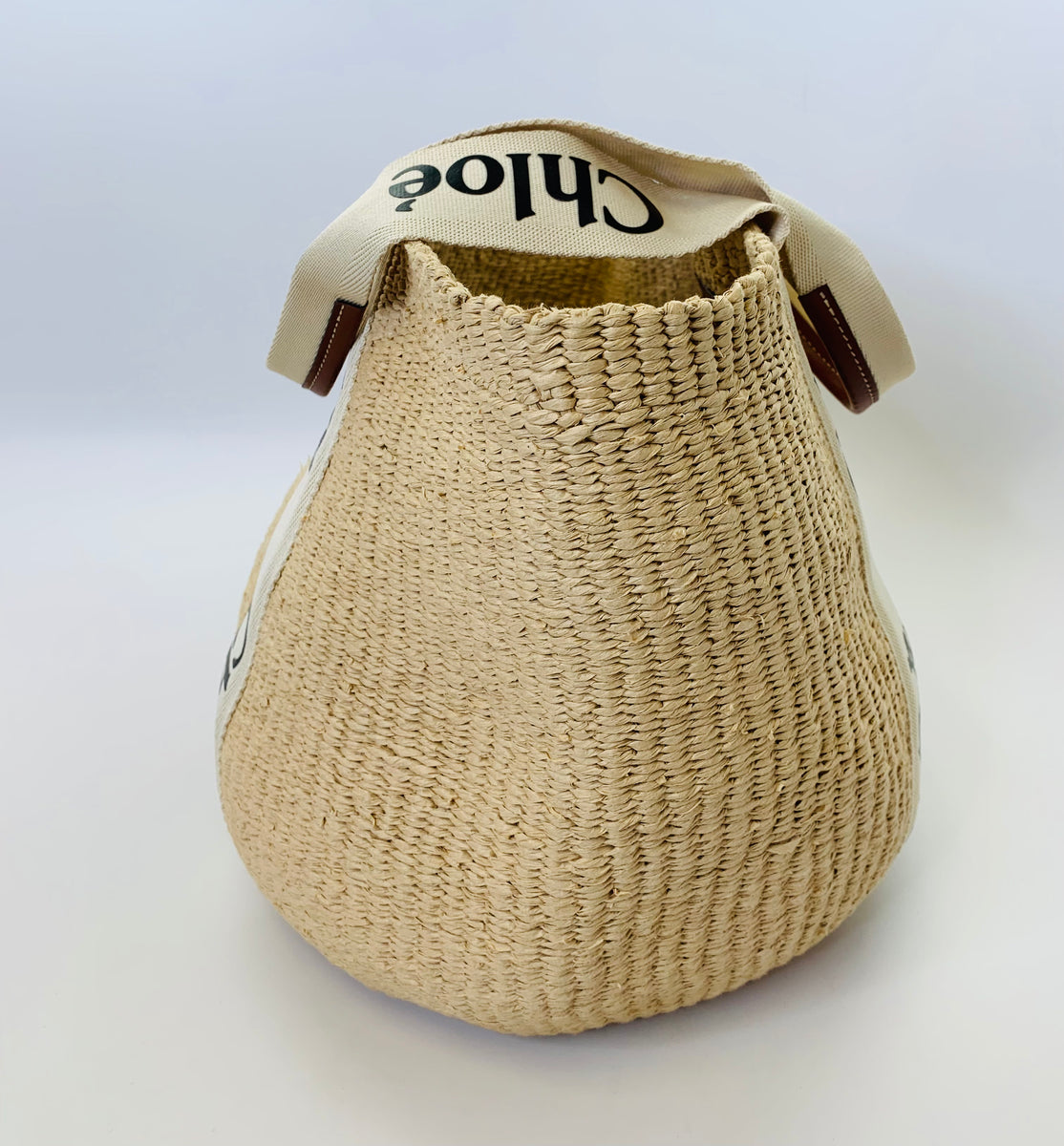 かごバッグ CHLOE WOODY LARGE BASKET BAG WITH WHITE RIBBON Large Woody Basket | White Timeless Essential | Chloé QA