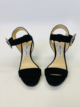 Load image into Gallery viewer, Jimmy Choo Black Maysa 85 Sandals Size 38 1/2