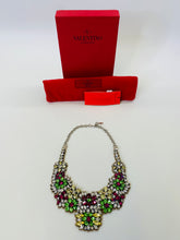 Load image into Gallery viewer, Valentino Garavani Crystal Flower Collar Necklace