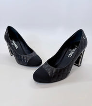 Load image into Gallery viewer, CHANEL Black CC Side Pump Size 38