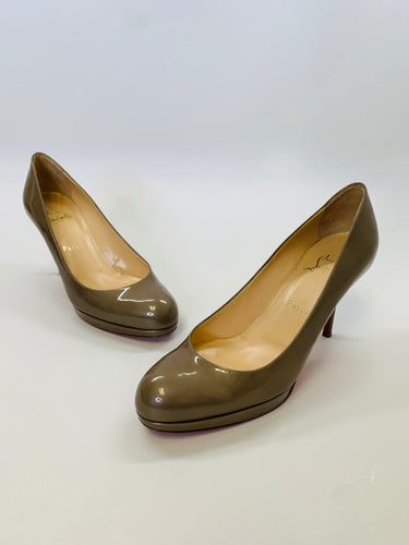 Christian Louboutin Taupe Prorata 90 Pump Size 39 1/2