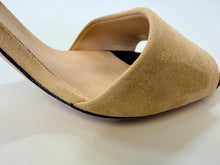Load image into Gallery viewer, CHANEL Beige Suede and Man Made Pearl Mule Size 39 1/2