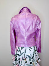 Load image into Gallery viewer, L’AGENCE Rose Metallic Biker Jacket Size M