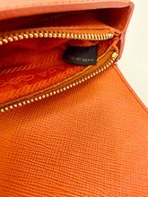 Load image into Gallery viewer, Prada Orange Saffiano Leather Pouch